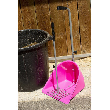 Pá + ancinho para esterco Hippotonic Rosa
