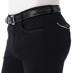 Calça Equithème Pro Antracite / branco Cinzento Calça Equithème Pro Antracite / branco Cinzento