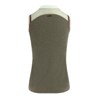 Polo feminino Equithème Smoff sem mangas Branco Polo feminino Equithème Smoff sem mangas Branco