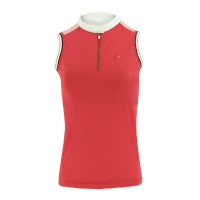 Polo feminino Equithème Smoff sem mangas Fúcsia Rosa