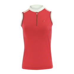 Polo feminino Equithème Smoff sem mangas Fúcsia Rosa Polo feminino Equithème Smoff sem mangas Fúcsia Rosa