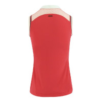 Polo feminino Equithème Smoff sem mangas Branco