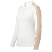 Polo Equithème Pekin de mangas compridas Branco Polo Equithème Pekin de mangas compridas Branco