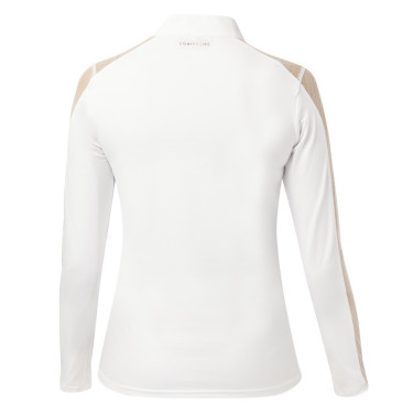 Polo Equithème Pekin de mangas compridas Branco Polo Equithème Pekin de mangas compridas Branco