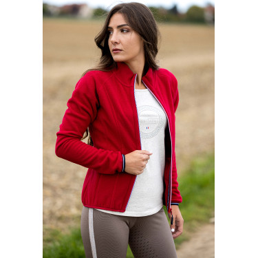 Casaco polar Equithème Lena Cereja Vermelho Casaco polar Equithème Lena Cereja Vermelho