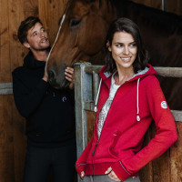 Casaco com fecho Equithème Courtney Cereja Vermelho Casaco com fecho Equithème Courtney Cereja Vermelho