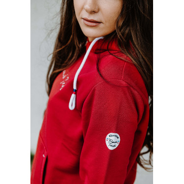 Sweat com capuz Equithème Britney Cereja Vermelho