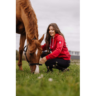 Sweat com capuz Equithème Britney Cereja Vermelho