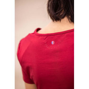 Camiseta Equithème Anna de mangas curtas Cereja Vermelho Camiseta Equithème Anna de mangas curtas Cereja Vermelho