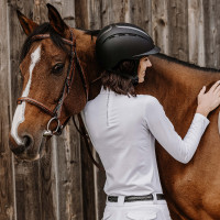 Polo Equithème Cabourg lange mouwen Branco Polo Equithème Cabourg lange mouwen Branco