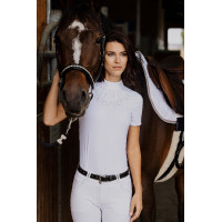 Polo Equithème London de mangas curtas Branco