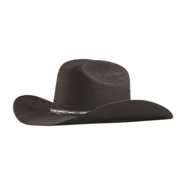 Chapéu western de feltro luxo marrom Lakota Preto