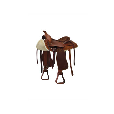 Sela Prime Lakota com assento de camurça Castanho Sela Prime Lakota com assento de camurça Castanho