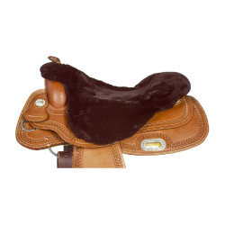 Capa de sela western em lã de carneiro Umbria Equitazione Castanho Capa de sela western em lã de carneiro Umbria Equitazione Castanho