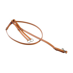 Martingale western Pool's em couro Natural Castanho