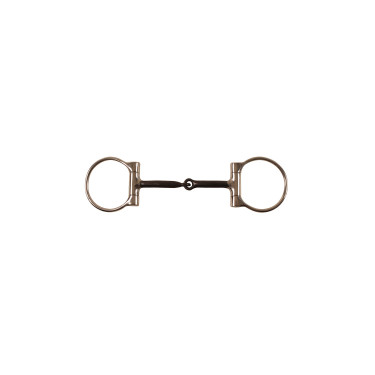 Mors western em aço inoxidável D Pool com inserções de cobre e pontas pretas Mors western em aço inoxidável D Pool com inserções de cobre e pontas pretas