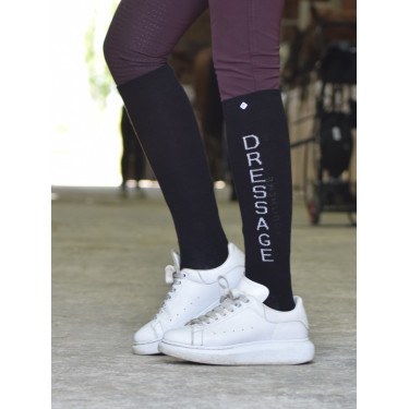 Meias Equithème Dressage Preto / branco Meias Equithème Dressage Preto / branco