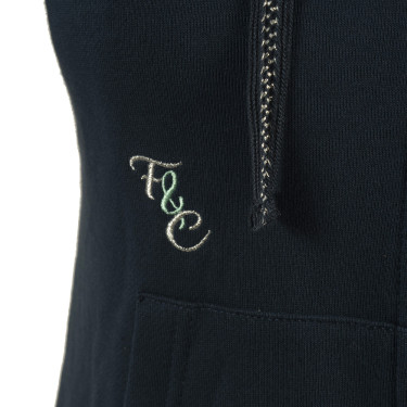 Moletom feminino com zíper Naousa Flags & Cup Azul-marinho