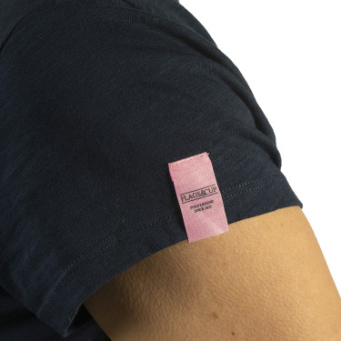 T-shirt feminino Lamia Flags & Cup Azul-marinho