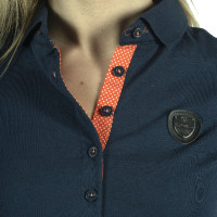 Polo feminino Larissa Flags & Cup Azul-marinho Polo feminino Larissa Flags & Cup Azul-marinho