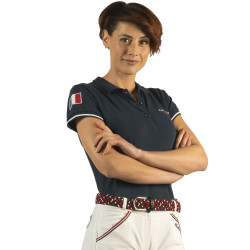 Damen-Poloshirt France Collection Flags & Cup Azul-marinho Damen-Poloshirt France Collection Flags & Cup Azul-marinho