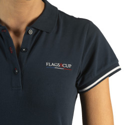 Damen-Poloshirt France Collection Flags & Cup Azul-marinho Damen-Poloshirt France Collection Flags & Cup Azul-marinho