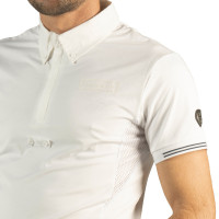 Polo masculino Bankso de mangas curtas Flags & Cup Branco