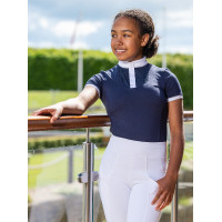 Camisa de competição LeMieux Young Rider Belle Branco Camisa de competição LeMieux Young Rider Belle Branco
