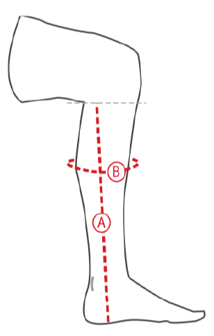 Ilustração do guia de tamanhos para Botas e botins de equitação Horze